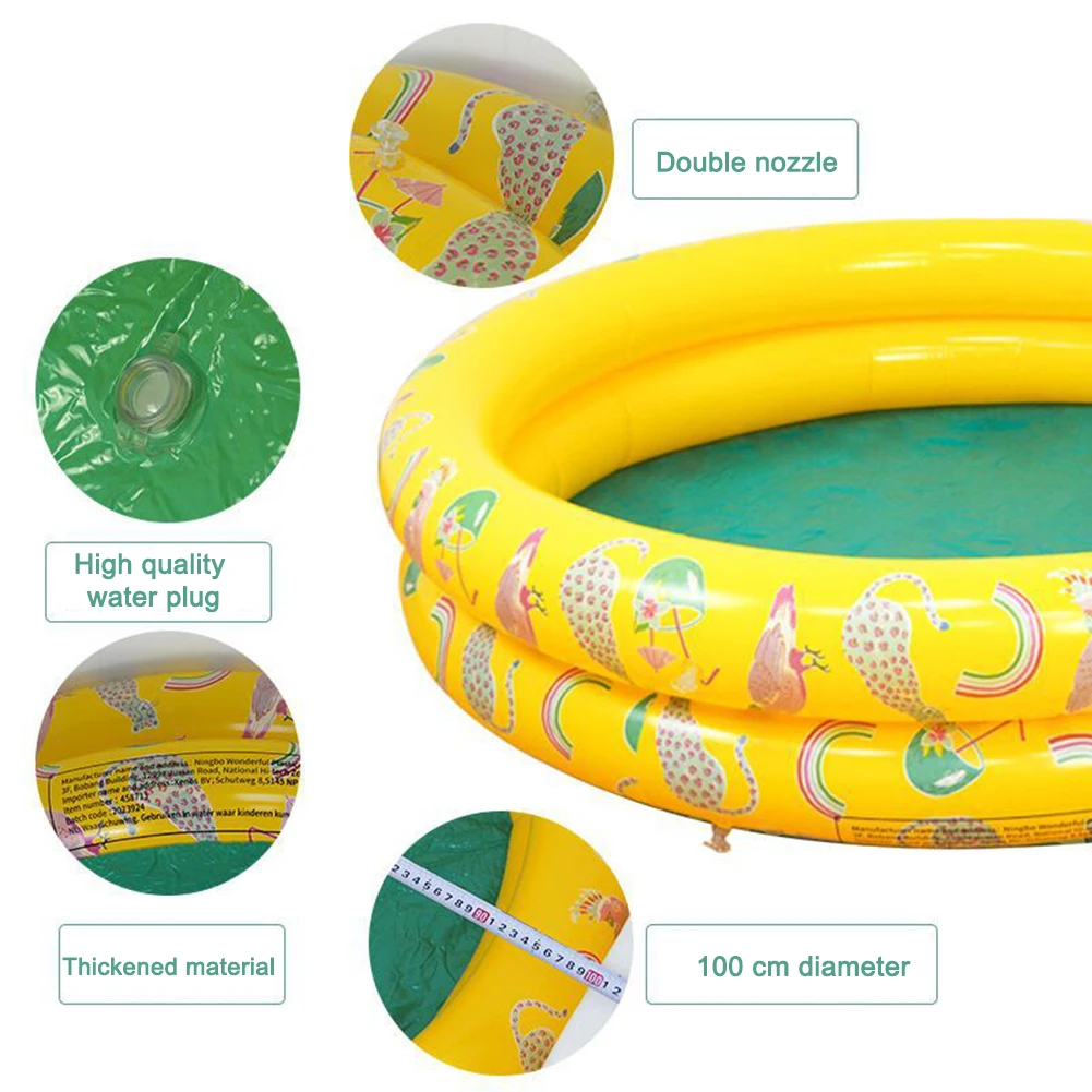 

100CM Summer Baby Inflatable Swimming Pool Children Round Basin Bathtub Portable Kid Outdoors Sport Play Toys Ocean Ball Pools