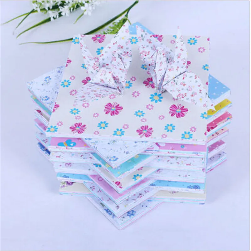 Красочные случайные 72 листа Цветочные красоты площади оригами складные японские