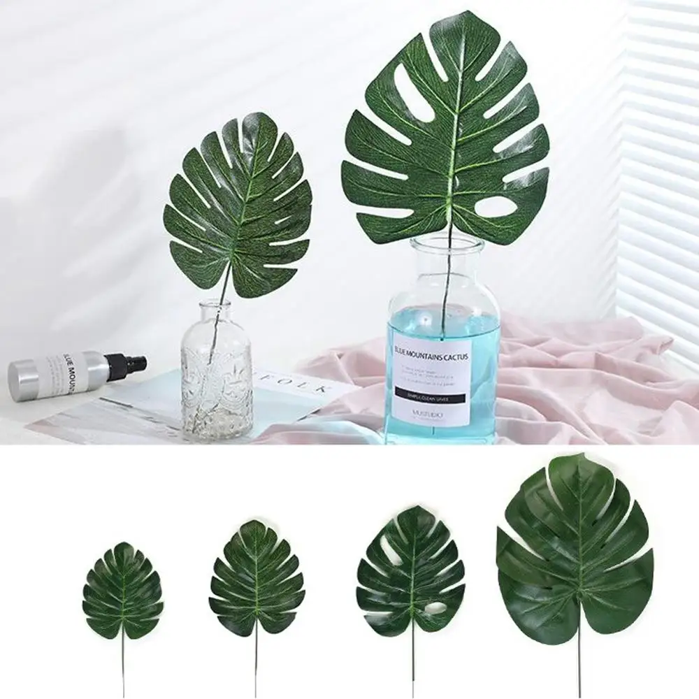 Искусственные тропические Пальмовые Листья 1 шт. зеленые листья монстеры