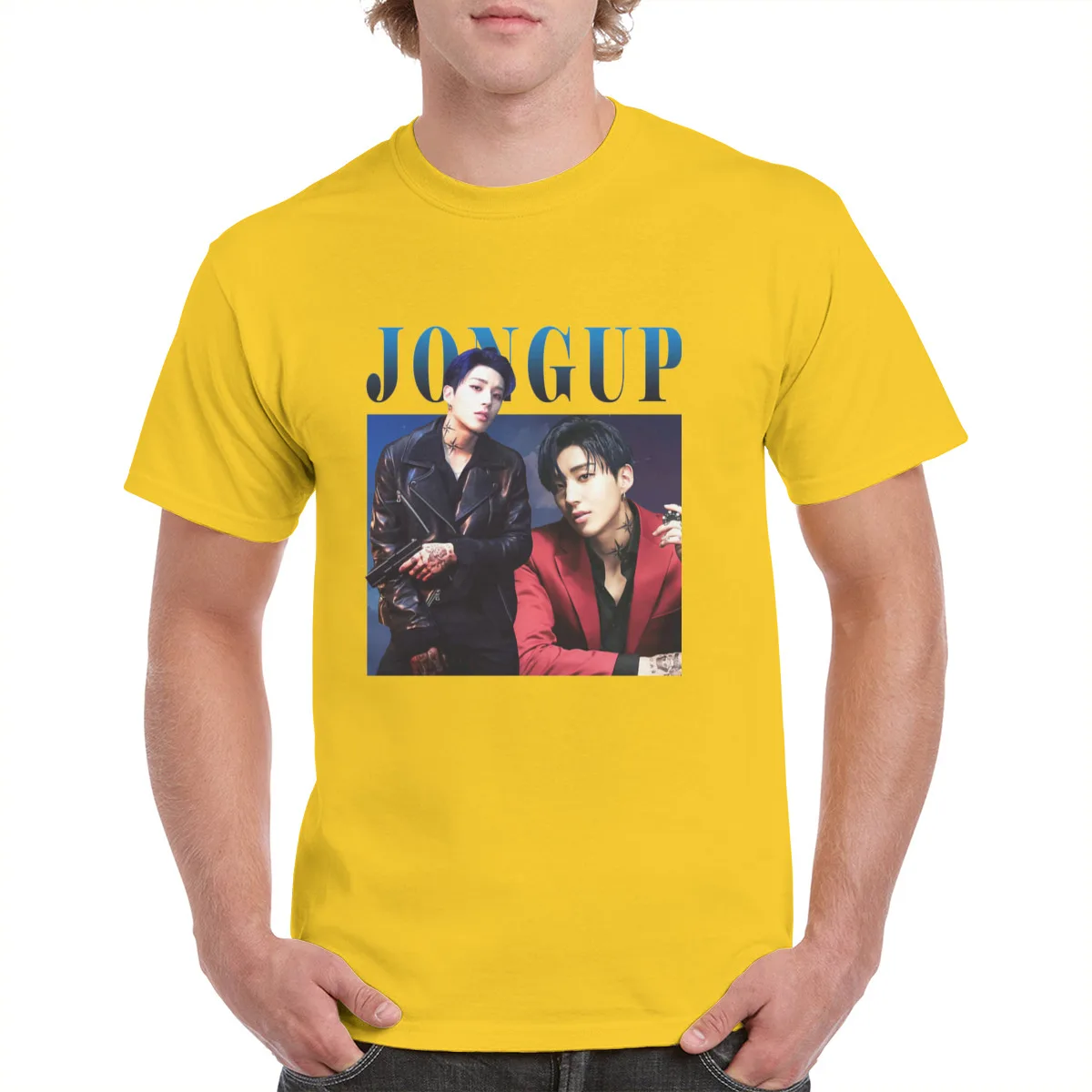 

Футболка Jongup унисекс, футболка из 100% хлопка, топы для женщин/мужчин, Kpop 90, Ретро графика