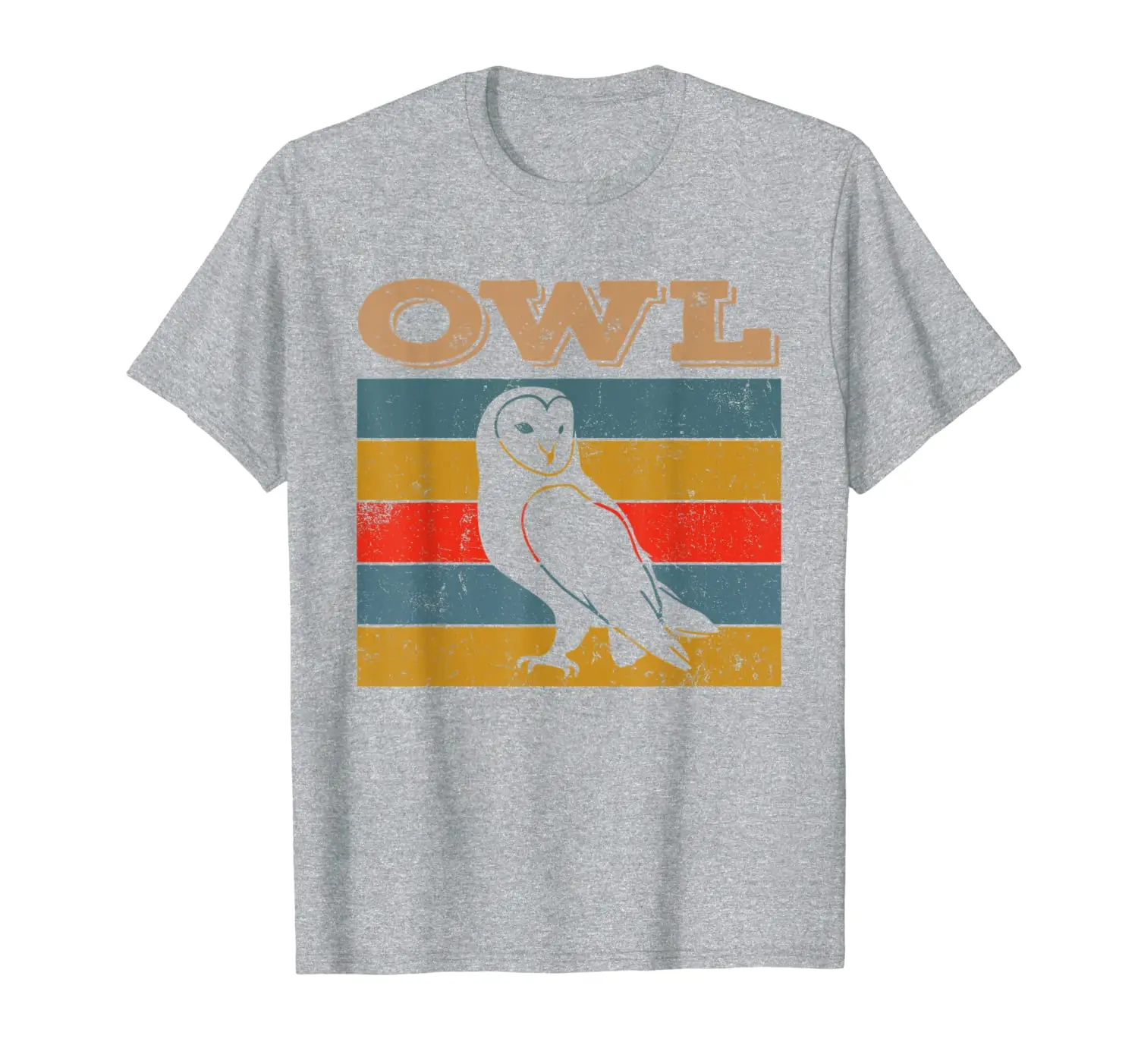 

Vintage Style Retro Distressed Owl Bird Animal Lover Gift T-Shirt
