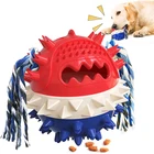 Жевательная игрушка для собак, мяч для укуса, пищалка, поезд, синий, на улице, Жевательная Интерактивная веревка для домашних животных, агрессивные жевательные игрушки