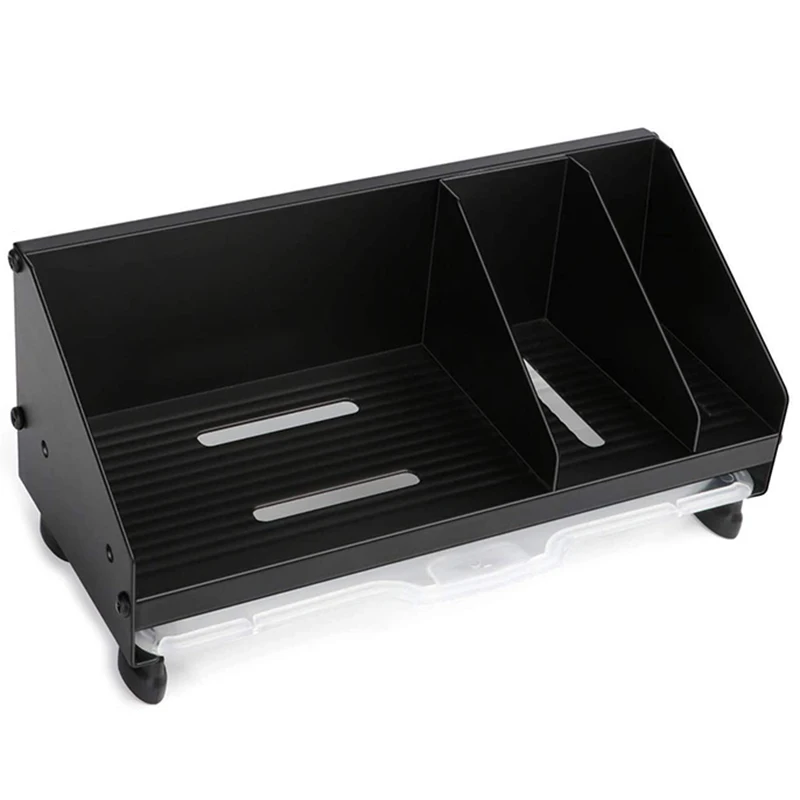 

Kitchen Sink Caddy Organizer, Sponge Soap Holder, Countertop Sponge Rack with Drain Pan Tray