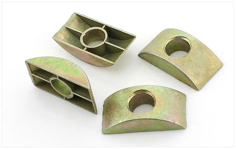 

45pcs Semi-round pad half month nut large class connection four in one alloy crescent pad M8