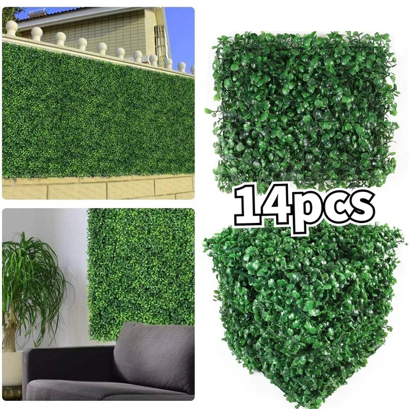 14 шт. искусственного самшита панели на открытом воздухе искусственная изгородь