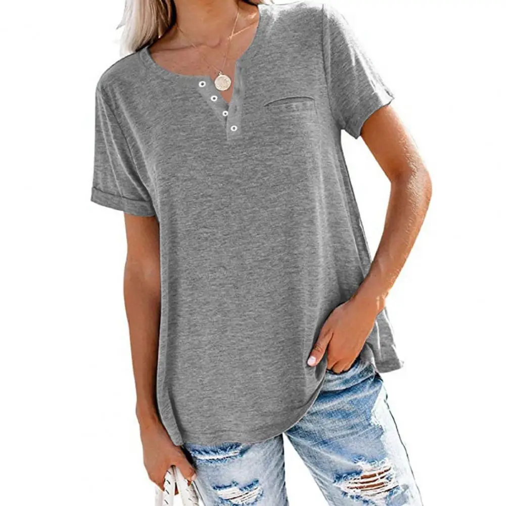 Женская Туника однотонная универсальная приятная для кожи женская футболка с