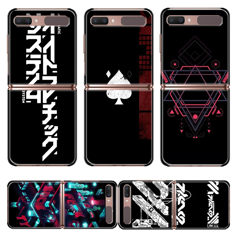 

Cyber style punk For Samsung Galaxy Z Flip 3 5G Black Fashion Mobile Hard Shell Shockproof Fundas Cover Phone Case