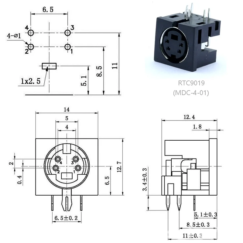 20 шт. разъём для монтажа на панель 4 контакта|Соединители| |