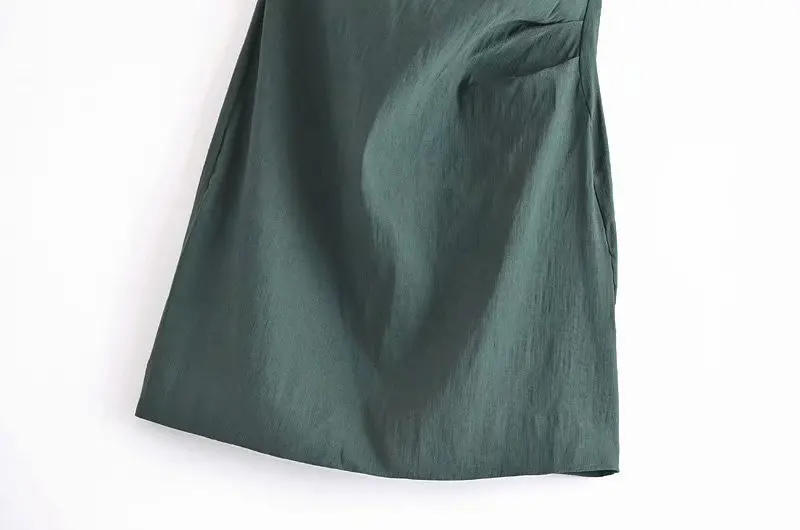 

European And American Style Women's Clothing New French Retro Linen Pleated Sling Dress