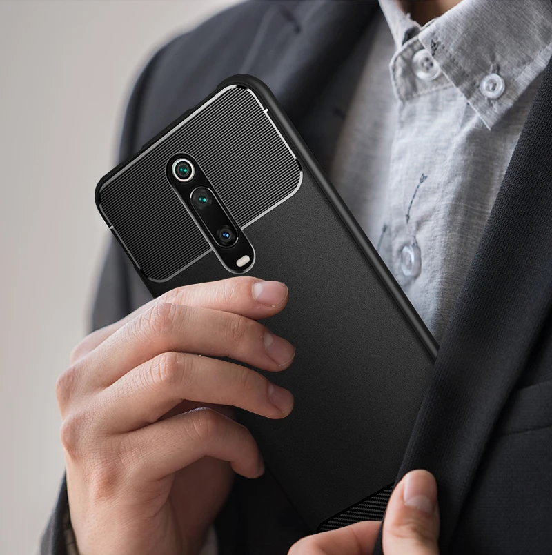 For Xiaomi 9T Pro phone case luxury armor business soft shell for Redmi 6A 7A 8A Pro GO K20 NOTE 7 8 pro can wireless charging