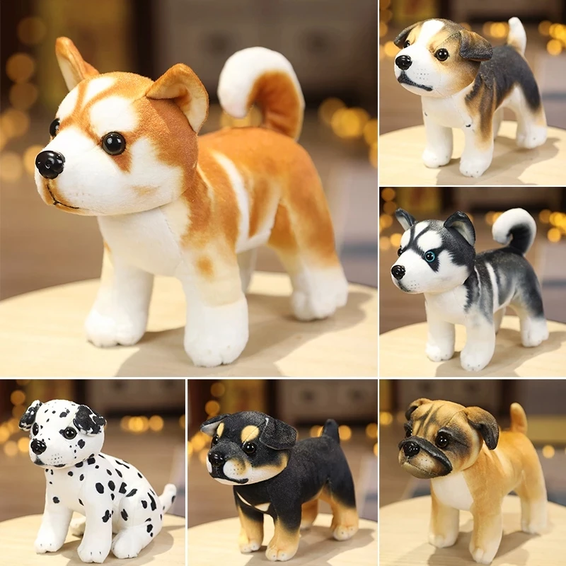 

Имитация Сиба-ину щенок плюшевая кукла мягкая собака хаски Акита плюшевая игрушка милый питомец Детские куклы подарок на день рождения кре...