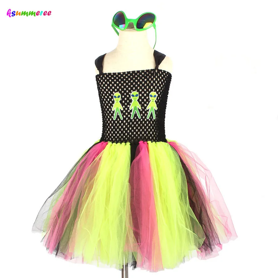 Костюм-пачка для девочек в стиле инопланетянина на день рождения Хэллоуин |