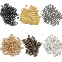 100 500pcslot jewelry findings and components ball plunger metal accessory smooth ball crimps beads