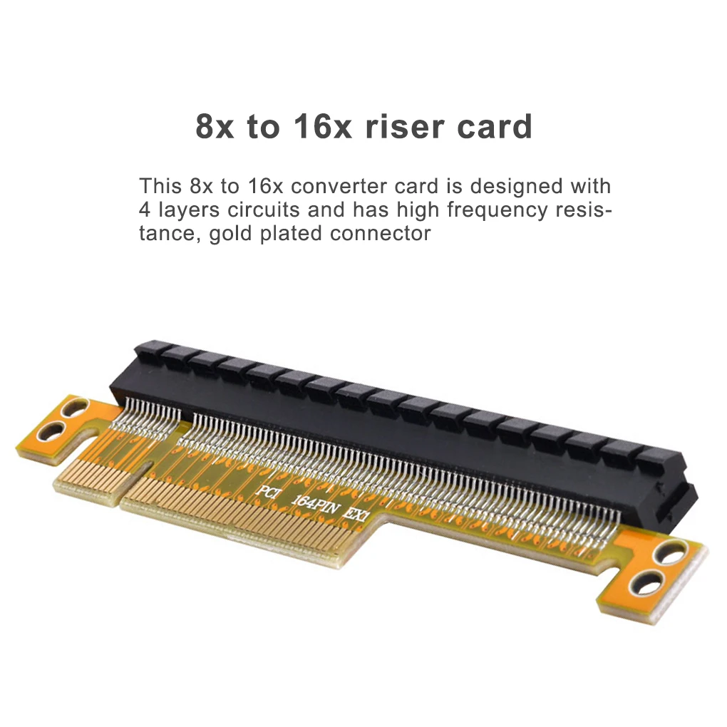 

2021 New PCI Express Riser Card x8 to x16 Left Slot Adapter For 1U Servers