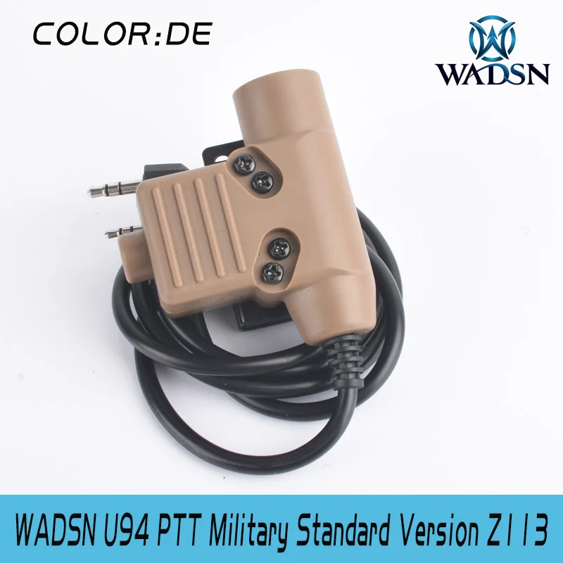 WADSN тактические наушники U94 PTT для KENWOOD Plug Walkie Talkie BaoFeng UV-82 радио гарнитура u94 ptt Softair аксессуары WZ113