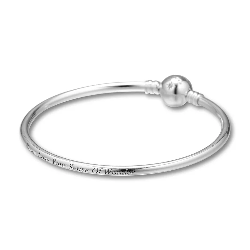 Женский браслет из серебра с круглым застежкой 2019|Гибкие и жесткие браслеты| |