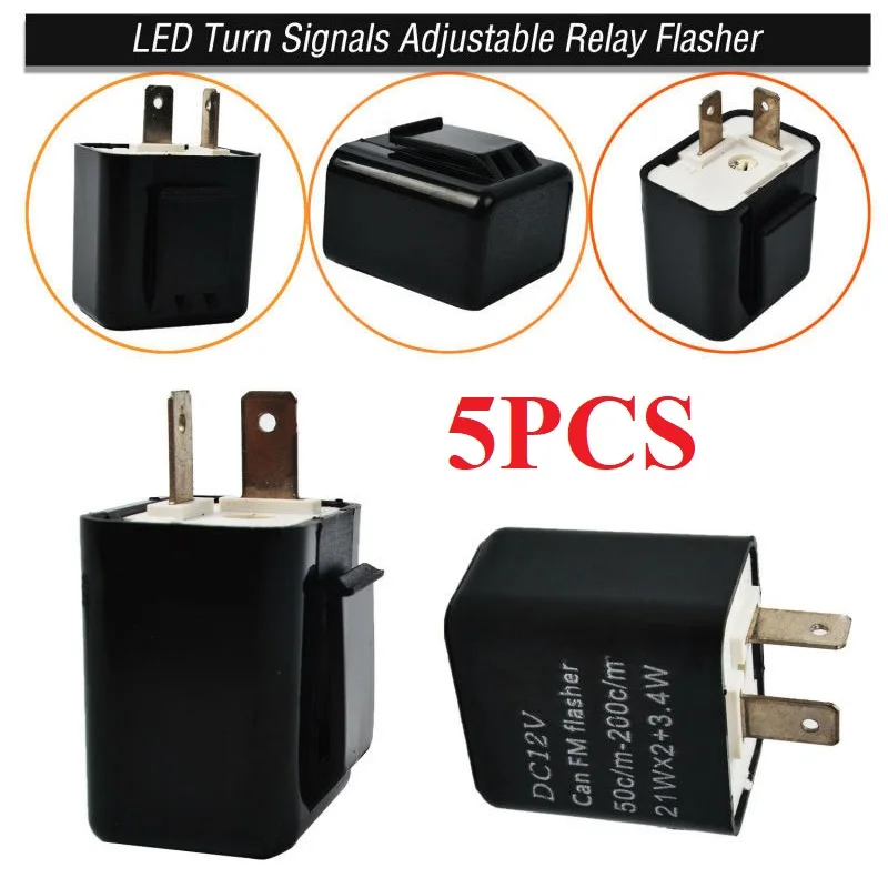 

5 шт. 12 В 2 контаксветодиодный Регулируемая частота СВЕТОДИОДНАЯ мигалка поворотный сигнал указатель поворота детали мотоцикла аксессуары ...