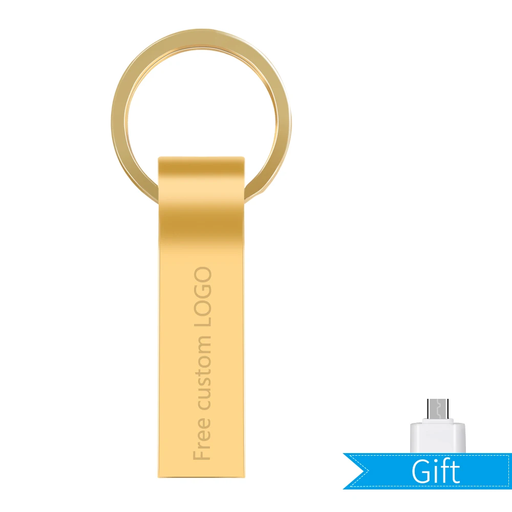 gold key usb 3.0 Металлический Usb флеш-накопитель, 4 Гб, флеш-накопитель, 32 ГБ, флешка, 64 ГБ, Usb флешка, 128 ГБ, ключ, Usb 3,0, флеш-карта памяти, 16 ГБ, 8 ГБ, печать логотипа - Color: gold key usb 3.0