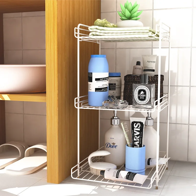 

1 Pcs Kitchen Accessories Storage Shelves Bath Products Sorting Detachable Seasoning Bottle Rack Metallic Iron 3 Layers