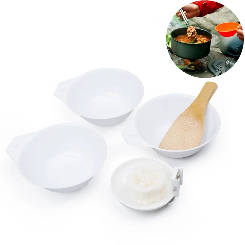 6 шт./компл. бытовой посуды портативный рюкзак для кемпинга чаша пикника ложка