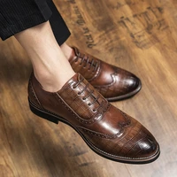 personality fashion oxford shoes for men mens comfortable new 2021 party trend casual gentleman bullock handmade leather