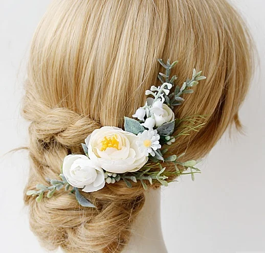 2019 цветок невесты тиара гребень для волос Hairband женские свадебные аксессуары