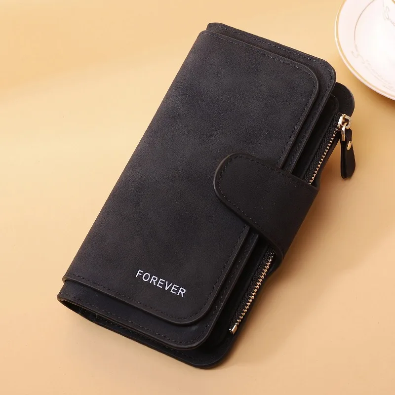 Модный кошелек Ms. Wallet из матовой кожи с пряжкой трехслойный Long