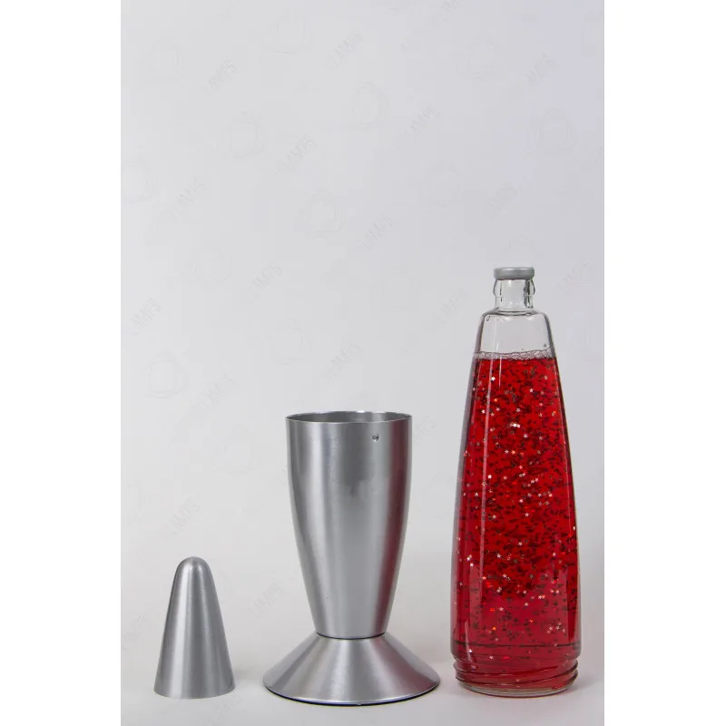 Лава-лампа 48см Красная/Блёстки (Глиттер) | Лампы и освещение