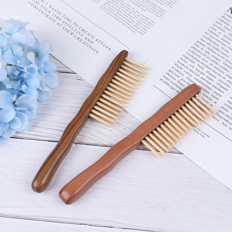 

1pcs Natural Sandalwood Hair Comb Handmade Wooden Comb Detangling Wide Tooth Comb New Design Hot