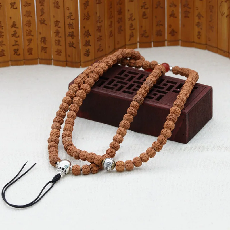 Rudraksha семена Бодхи ожерелье ручной работы DIY четки 108 бусины ювелирные изделия в