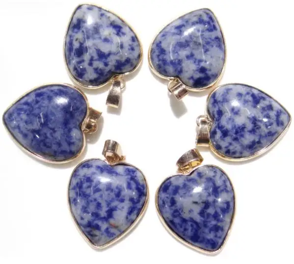 

2020 hot sell Natural Quartz Stone Crystal Gold Side Heart Shaped 25mm Charms Pendants For Jewelry Making Necklace 8pc