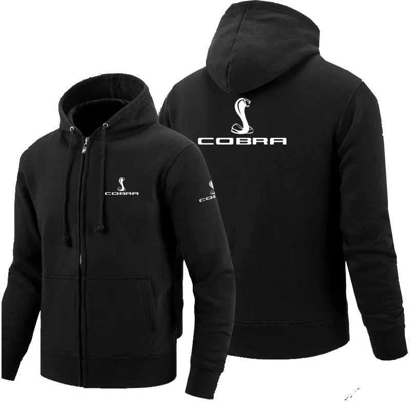 

2021 Zipper Hoodies Cobra logo Printed Hoodie Fleece Long Sleeve Man's zipper Jacket Sweatshirt