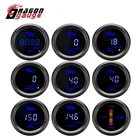 Тахометр DRAGON, 52 мм, измерение оборотов в минуту, вакуумное усиление, PSIBAR, температура воды, температура масла, отжим масла, соотношение воздуха и топлива, вольтметр, цифровой автомобильный измеритель