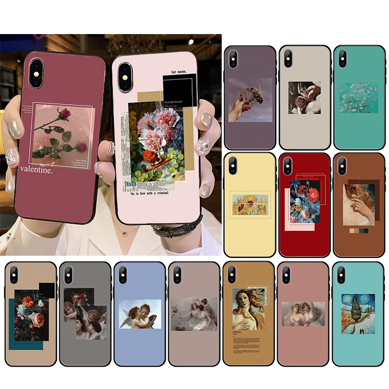 

Aesthetic oil painting great art van gogh Phone Case for iphone 13 12 11 Pro Max Case For iPhone XS MAX X XR SE2 8 7 Plus