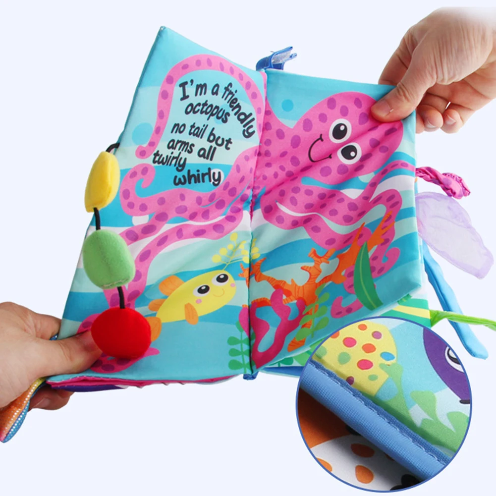 

Animal Tearing Tail Ringing Paper Puzzle Cloth Book Baby Early Educational Toy Sound Educational Toys for Children Gift