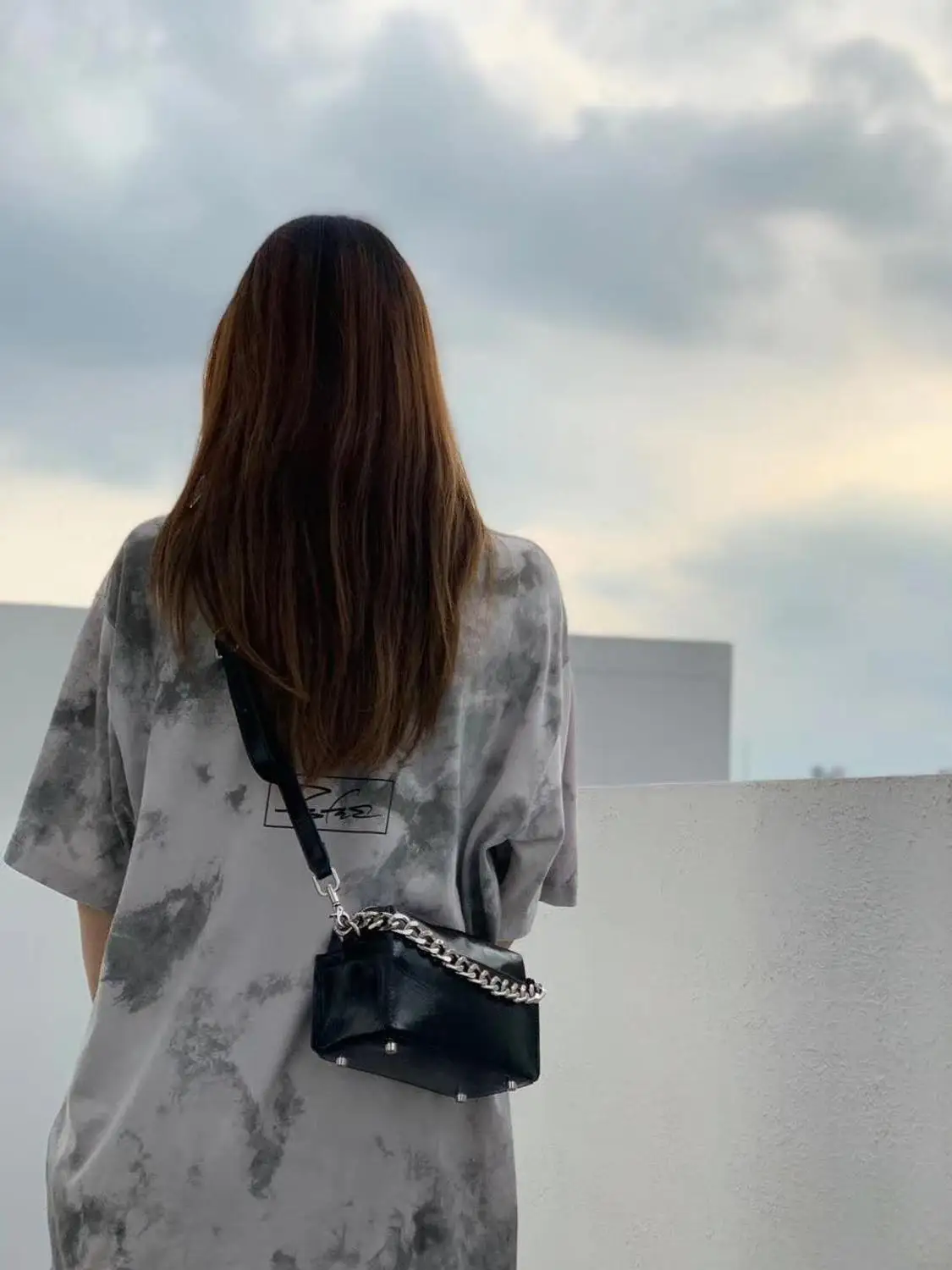 

metallic genuine leather shoulder bags real leather chain crossbody bags