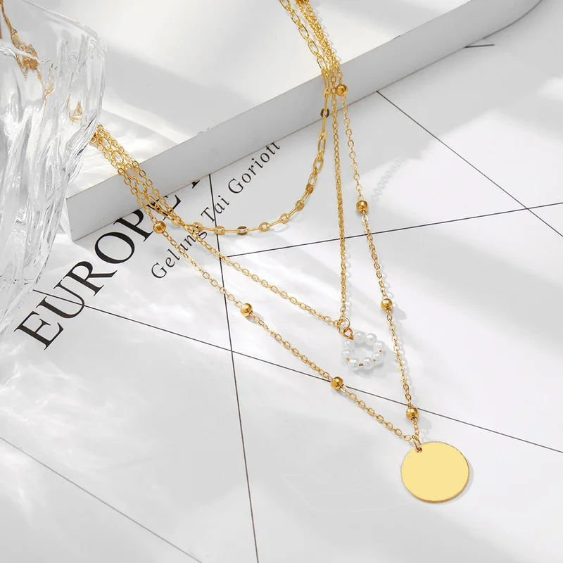 Женское ожерелье золотое ювелирное изделие готическое креативное