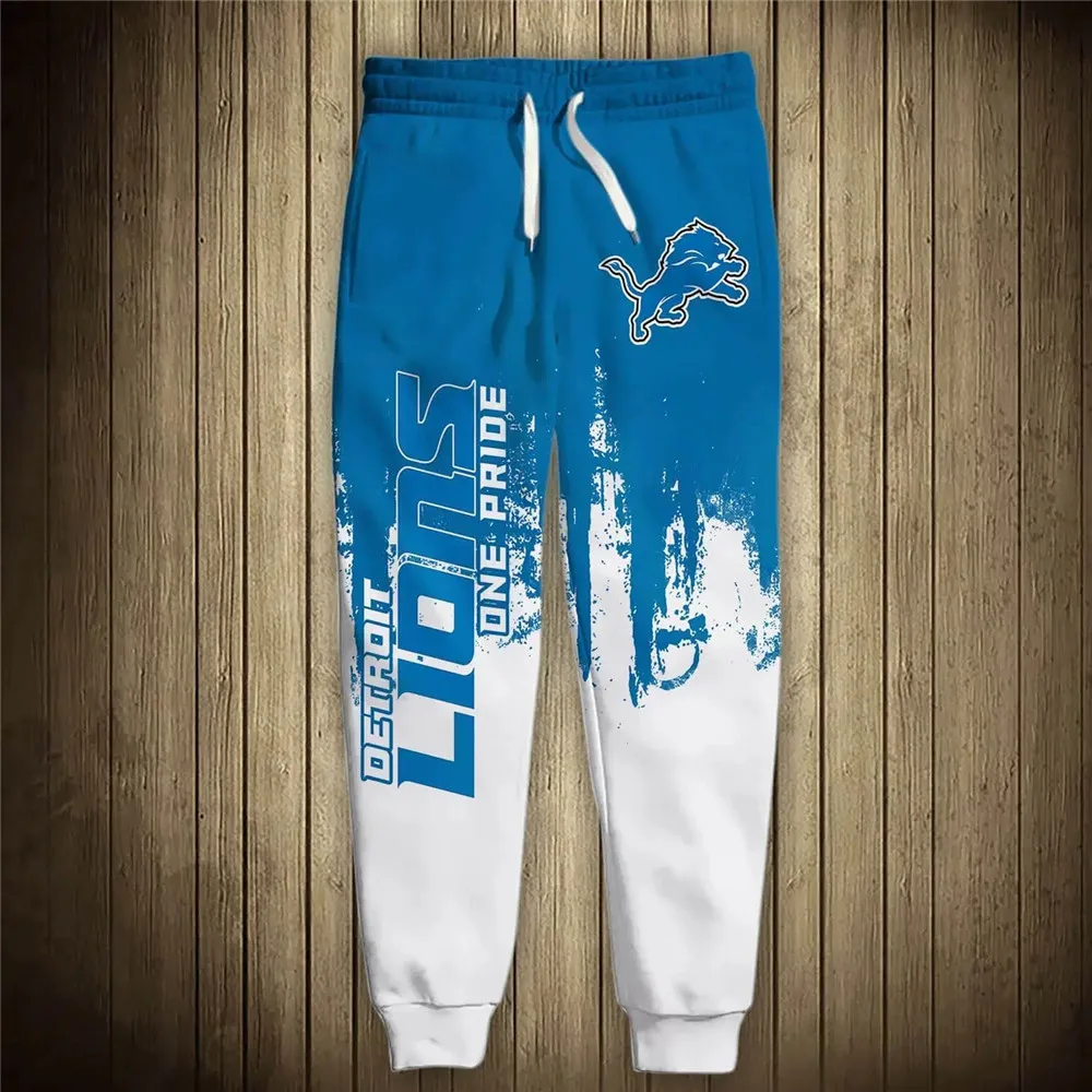 

2021 Detroit Men's Simple casual sports pants Cool 3D Sweatpants