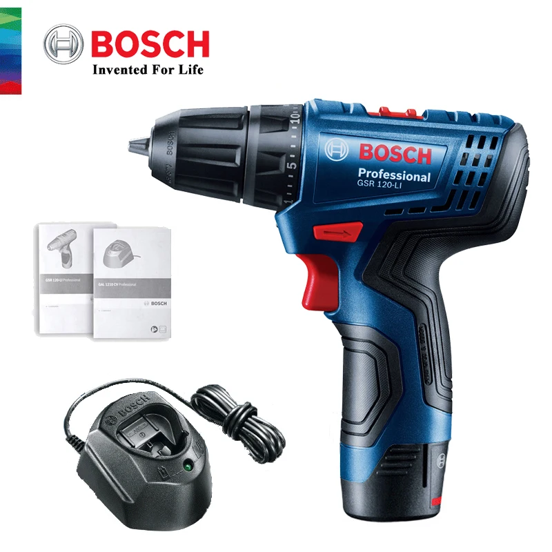 Оригинальный Bosch ручная электрическая дрель GSR120 LI 12V Перезаряжаемые беспроводные