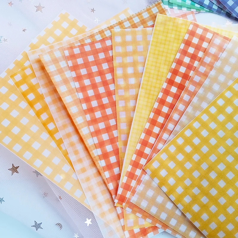 12 шт. в упаковке Винтаж Цвет рисунком клетку и горох основные калька Бумага