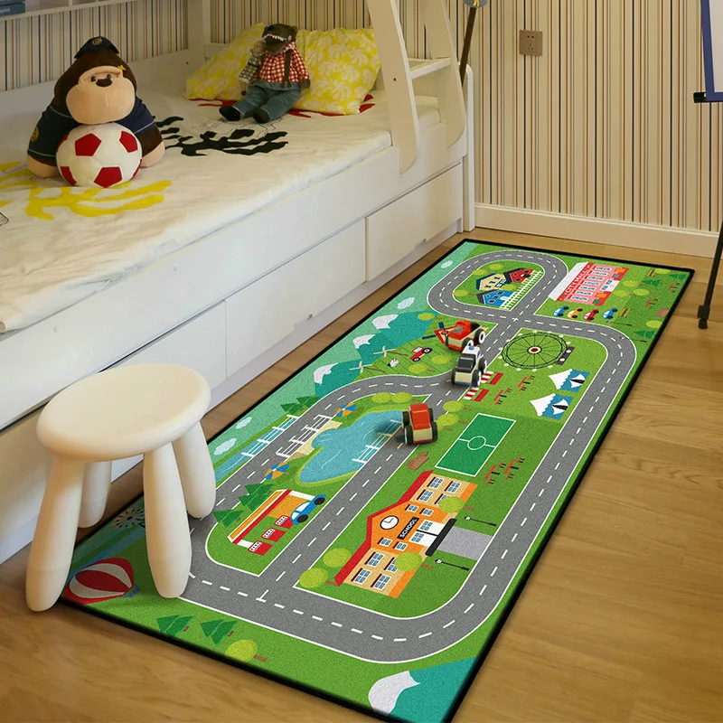 

Cartoon City Traffic Car Park Mat Play Kids Rug Developing Baby Crawling Non-slip Carpet Play Game Mat Toys Children's play Rugs