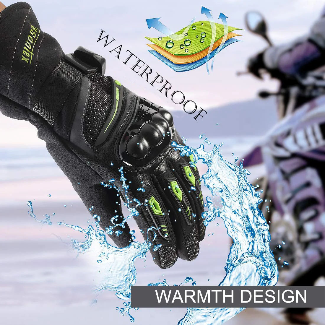 Winter New Style Motorbike Gloves Windproof Waterproof Knight Traveling by Motorcycle Cycling | Спорт и развлечения