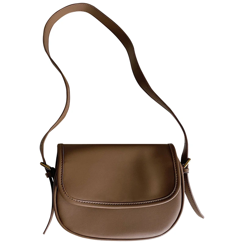 

Simple new saddle bag stylish ocean air one-shoulder stiletto bag female ins texture retro underarm bag