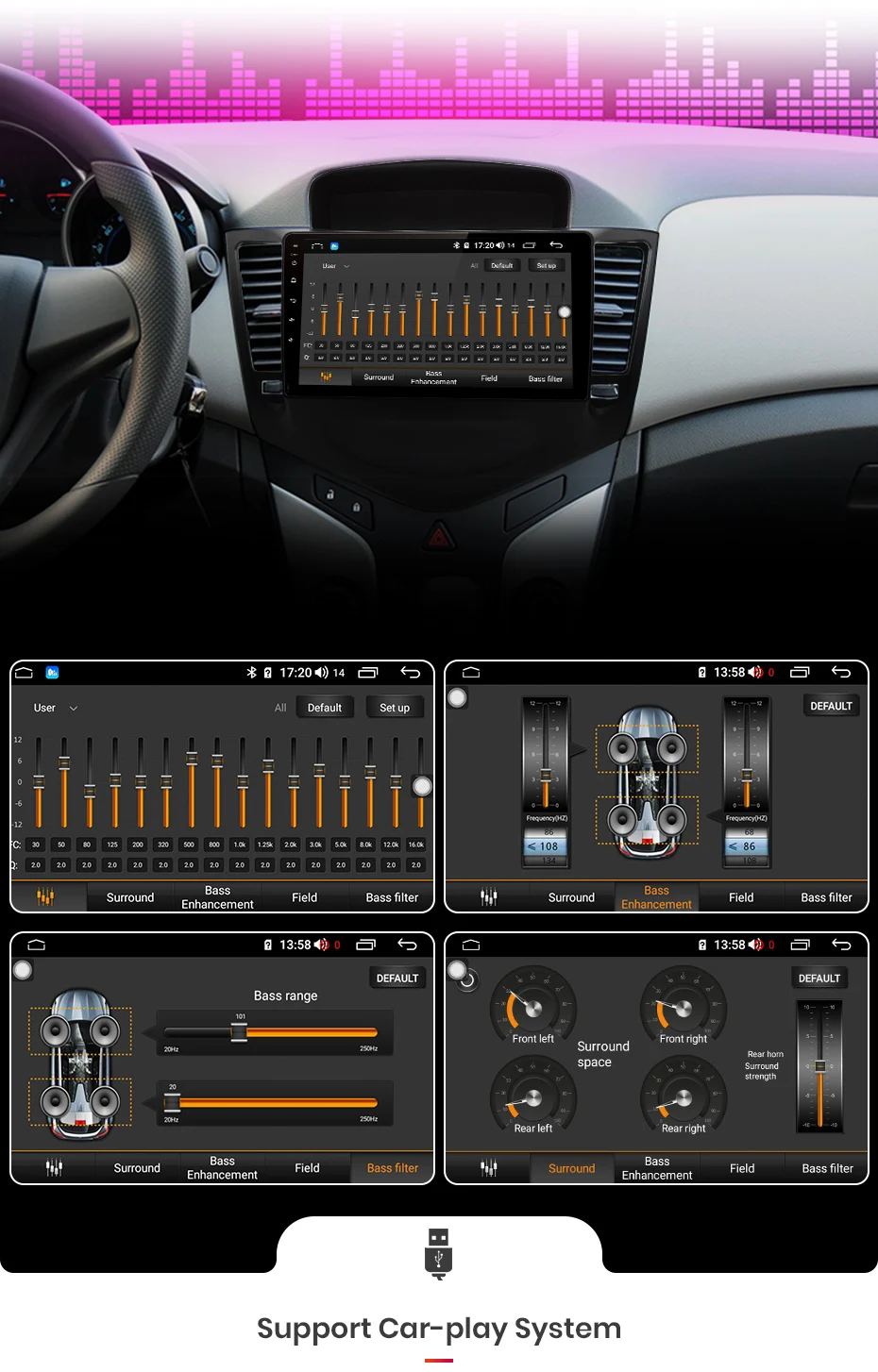 Junsun V1 pro 4G+ 64G Android 9,0 DSP для Chevrolet CRUZE 2009-2011 2012- Автомобильный Радио Мультимедиа Видео плеер gps RDS 2 din dvd