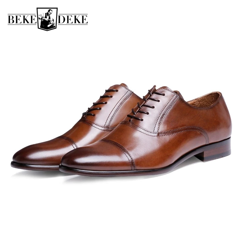 

Quality Brand Fashion High Mens Pointed Toe Genuine Leather Work Shoes Male Business Shoes Formal Shoes Lace Up Big Size 44-47