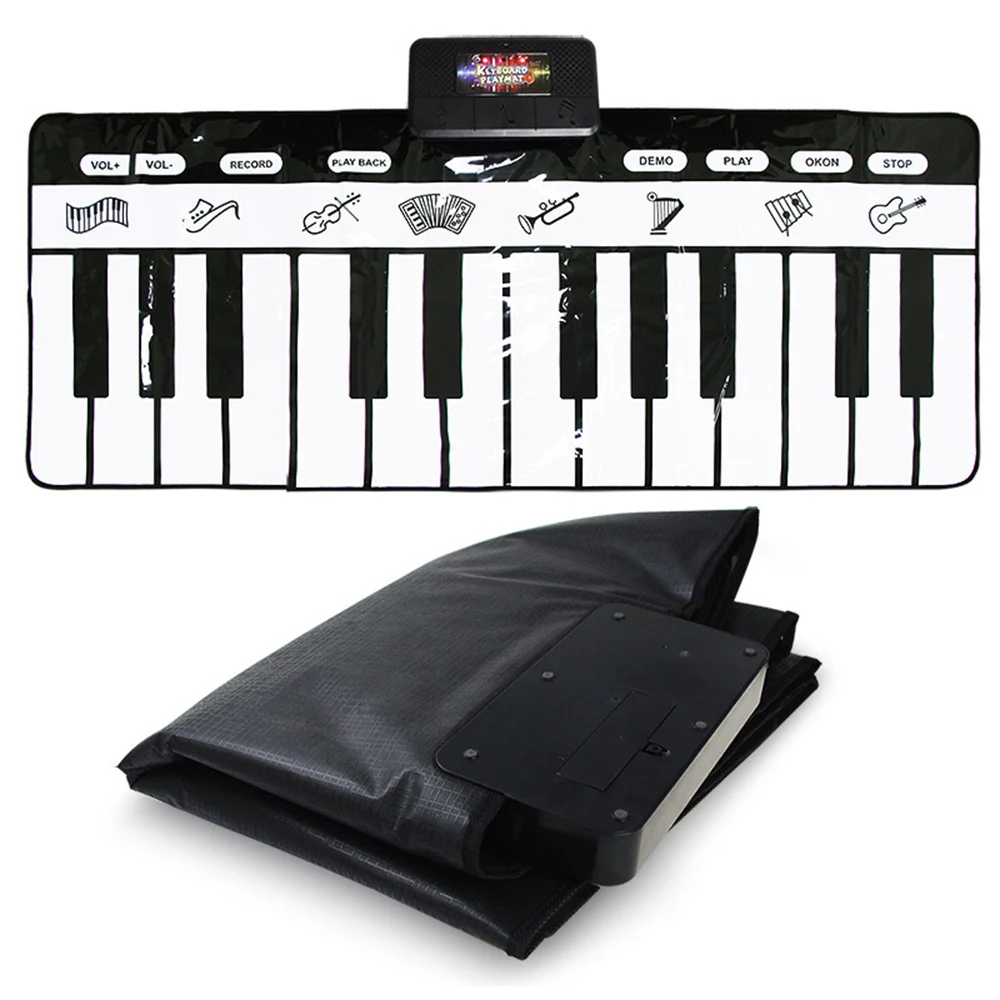 

180 * 72cm/ 70.86 * 28.34in Electronic Musical Mat Carpets Keyboard Piano Play Mat Musical Instrument Educational Toys for Kids