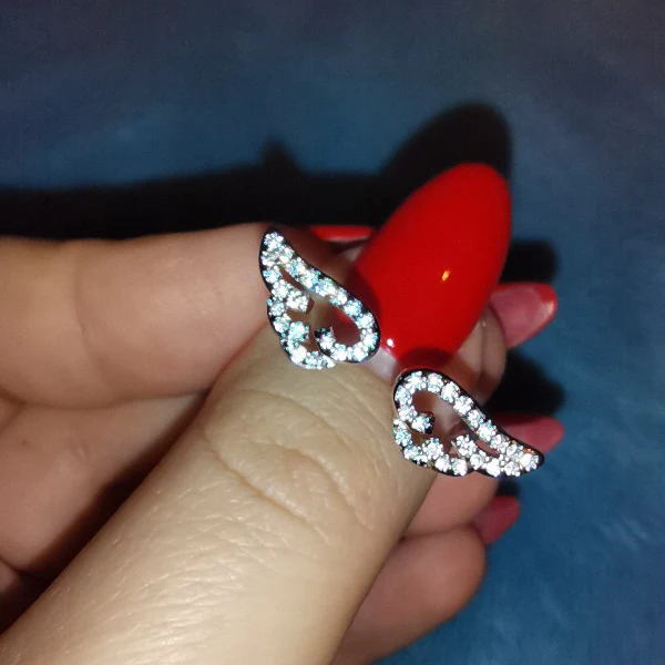 Женские Крылья Ангела полный AAA CZ камень ювелирные изделия кольца элегантный