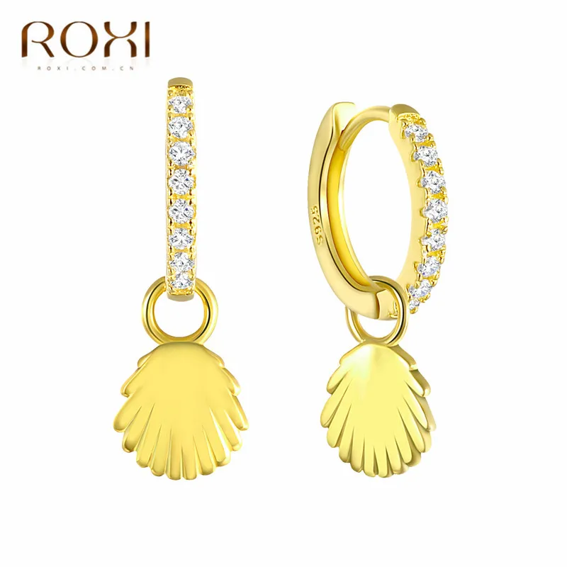 Женские серьги гвоздики в виде ракушек из серебра 925 пробы|Серьги-гвоздики| |