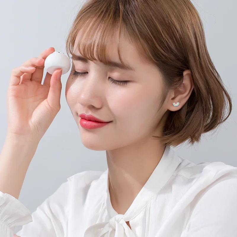 Женские асимметричные серьги гвоздики Trustdavis однотонные из 100% настоящего серебра