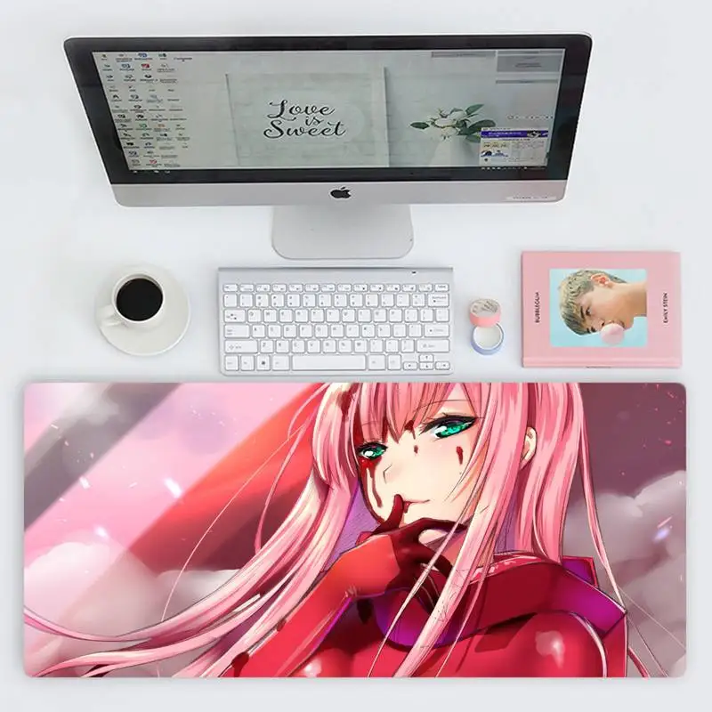 

Zero two daring sexy girl Beautiful Anime Mouse Mat Desk Table Protect Game Office Work X XL Non-slip Laptop Cushion